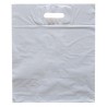 Igelitové tašky LDPE s průhmatem - bílá / 60 x 55 cm